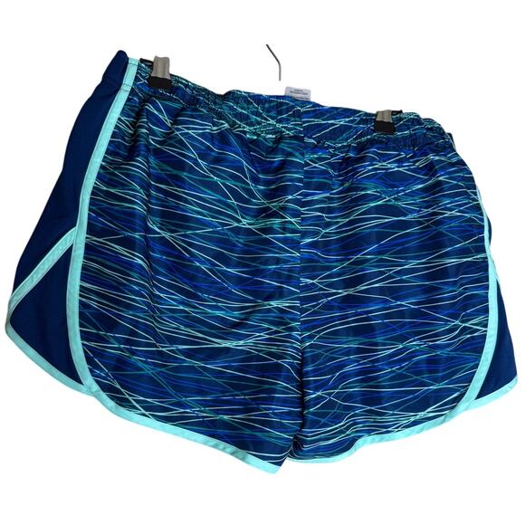 Athletic Works Women’s Running Shorts Size L 12-14 Blue Green Lined Activewear - Picture 2 of 10